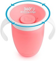 munchkin 满趣健 曼奇金 带手柄的Miracle Cup / 粉色 粉彩 儿童 婴儿马克杯 FDMU10802L