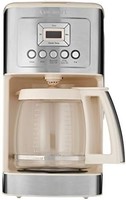 Cuisinart 美膳雅 DCC-3200 14杯玻璃水瓶带不锈钢手柄可编程咖啡机,奶油色