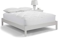 Serta 舒达 豪华柔软纤维填充冷却床垫套,单人床,白色