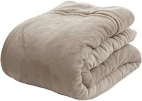 AQUA 加棉 毛毯 厚款 毛毯 mofua 双层 (180×200cm) 灰色 冬用