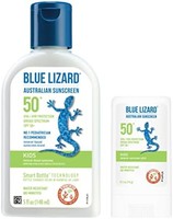 BLUE LIZARD 儿童矿物*乳液和棒套装 - SPF 50+ - 5 盎司/.5 盎司|防晒乳液148ml+防晒霜14g