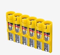 STORACELL SLAAACY by Powerpax SlimLine AAA 電池盒,黃色,可容納 6 個電池