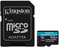 Kingston 金士頓 512GB microSDXC Canvas Go Plus 170MB/s 讀取 UHS-I、C10、U3、V30、A2/A1 存儲卡