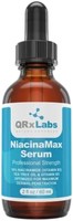 QRxLabs NiacinaMax 精華含10% *酰胺（維生素 B3）、茶樹油、金盞花提取物、尿囊素和維生素