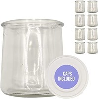 Nice XILMARK 酸奶杯 带盖 200 毫升 酸奶玻璃 甜点玻璃 (8 件装)
