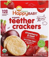 HappyBABY 禧贝 Happy Baby 咬环饼干，草莓，石榴，萝卜，12个