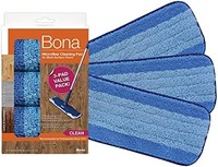 Bona 博纳 超细纤维清洁垫，适用于硬木和硬质表面地板，适合 Bona 系列拖把，3 件装