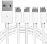 4 件裝 Apple 原裝 [Apple MFi 認證] 充電器 Lightning 轉 USB 數據線