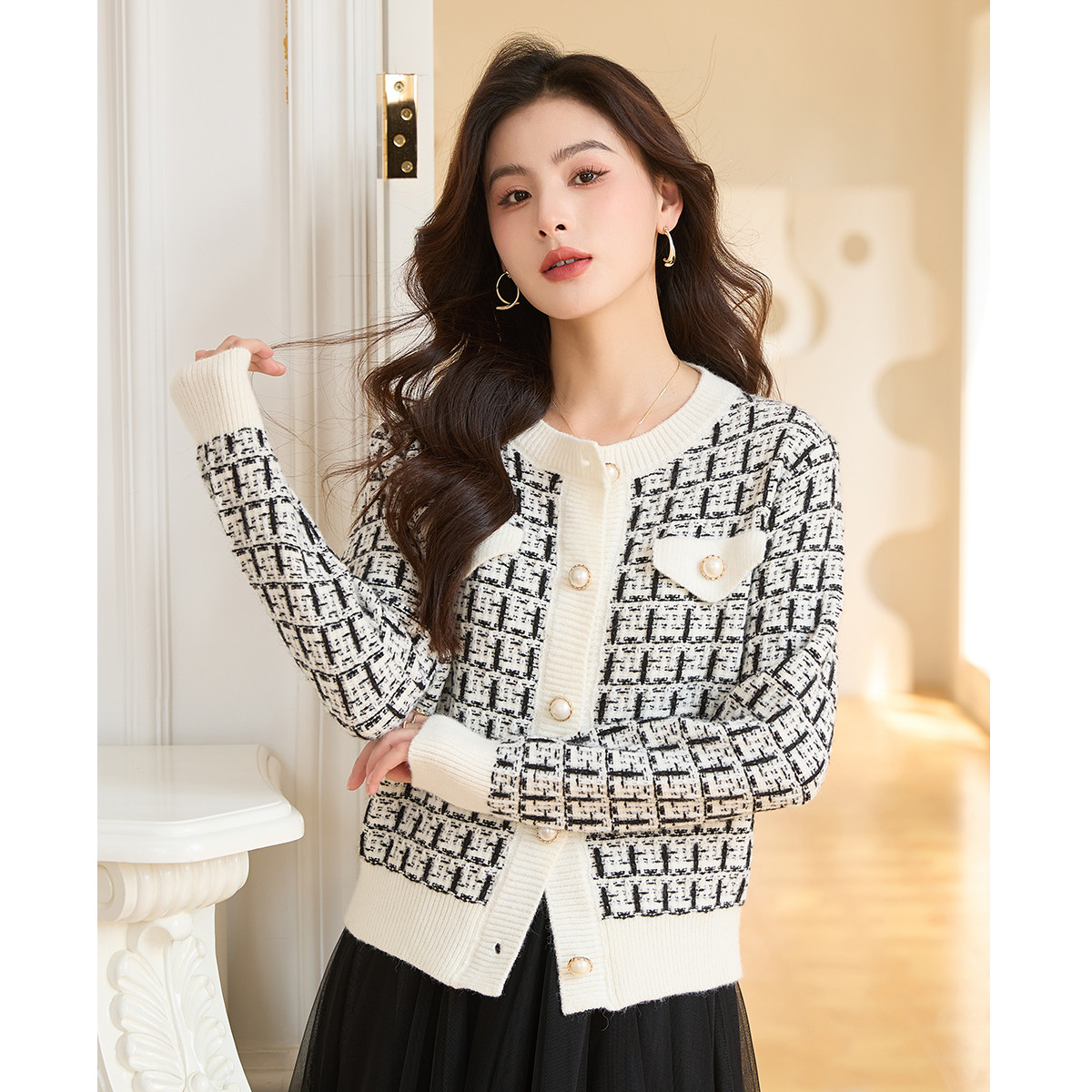 on&on 安乃安 短款针织开衫 AN33C547123