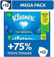 Kleenex 舒洁 ® 原装纸巾,超大包装 – 1,344 张(12 盒 x 112 张)  现在多出 75% 的纸巾