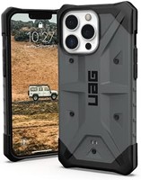 UAG Urban Armor Gear Pathfinder 手机壳与 Apple iPhone 13 Pro 兼容[无线充电 银色