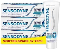 SENSODYNE 舒適達 牙膏,修復和保護牙膏,適用于*敏感的牙齒,*敏感的牙齒,3 x 75 毫升