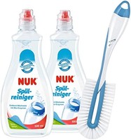 NUK 奶瓶清洁剂和奶瓶刷| 2 x 奶瓶清洁剂，1 x 扭扭瓶和奶嘴刷 500毫升