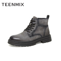TEENMIX 天美意 冬新款商場同款帥氣磨砂百搭男休閑靴3GS01DD2