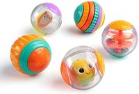 Bright Starts Shake & Spin 5 个活动球包括摇铃、旋转器、点击声音等适合 6 个月以上的宝宝