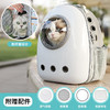 KimPets 貓包寵物外出便攜包太空艙透氣雙肩背包大容量貓咪書包外帶用品 側開透氣太空包-白色