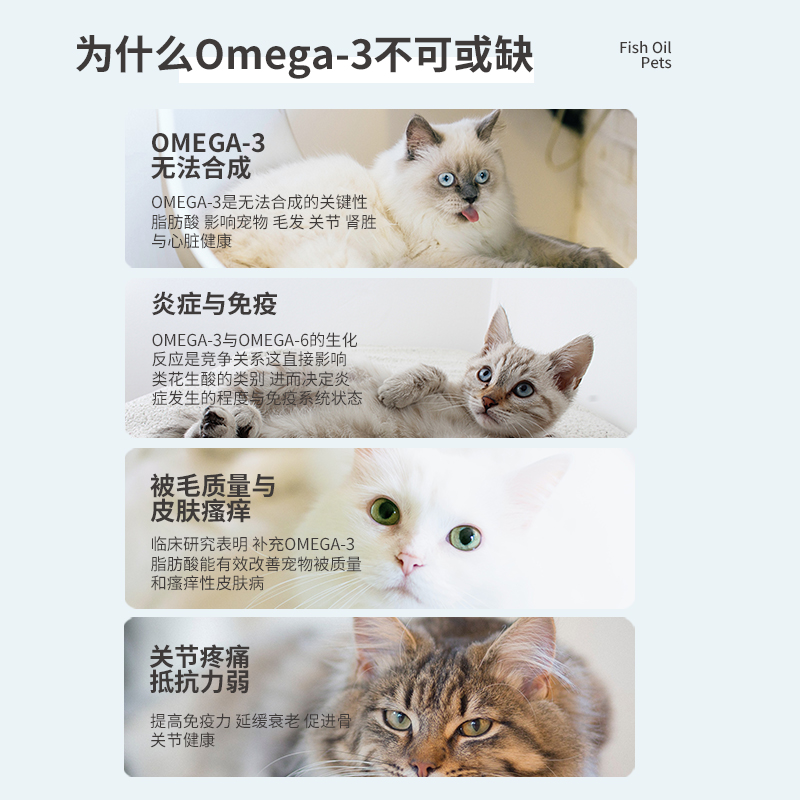 贝比熊 三文鱼鱼油猫用猫咪狗狗通用防掉毛补充营养鱼油