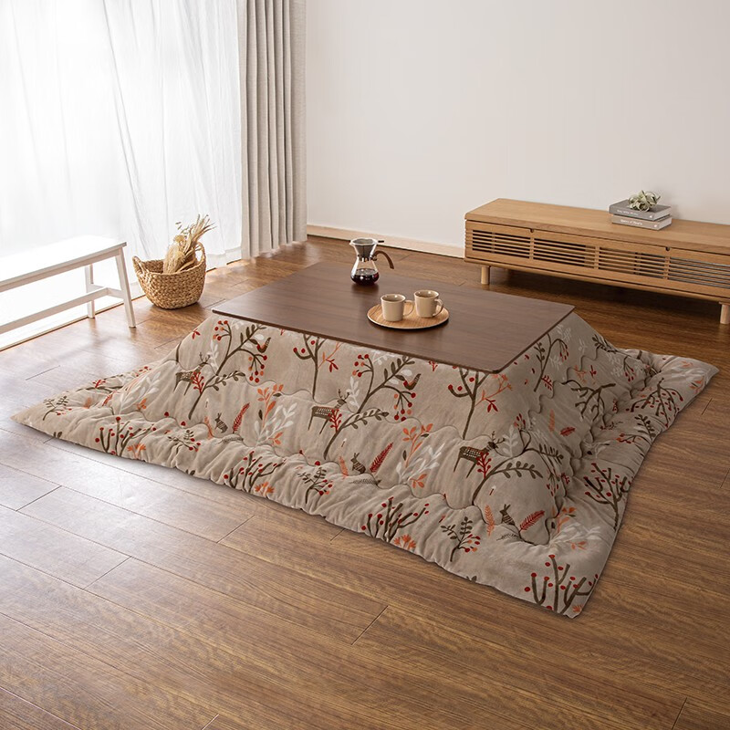 NITORI 宜得利 家居 现代简约榻榻米茶几取暖日式暖桌盖被垫被 暖桌盖被 北欧 长方形 驼色