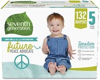 seventh generation 七世代 *七世代 婴儿尿布 5 号 132 片 一个月用量 适用于敏感肌肤