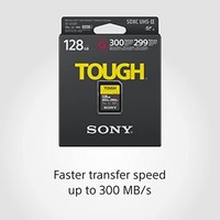 SONY 索尼 TOUGH-G 系列 SDXC UHS-II 卡 128GB, V90, CL10, U3, Max R300MB/S,128 GB