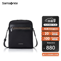 Samsonite 新秀丽 单肩包商务牛皮斜挎包男士胸包腰包大容量 45Q*09017