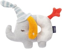 Fehn 053111 抓环玩具大象 - 带摇铃和“夜光”刺绣的婴儿玩具，适合 0 个月以上的婴幼儿 - 尺寸：13 厘米