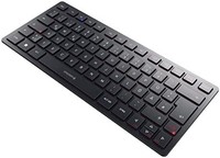 CHERRY 樱桃 KW 9200 Mini,紧凑型多设备键盘,无线或电线连接,可充电,黑色