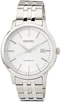 SEIKO 精工 男士指針式自動手表 帶不銹鋼表帶 SRPH85K1, 銀, 手鏈