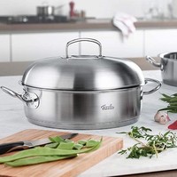 Fissler 菲仕乐 Original-Profi Collection 2019 Stainless Steel Round Roaster with Dome Lid, 5.1 Quart