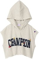 Champion 连帽卫衣 儿童 短袖 棉* 图形商标印花 剪裁袖连帽T恤 女孩休闲 CK-X316