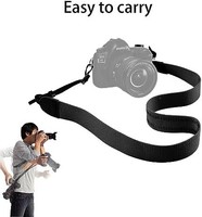 TOOSOAR 相機肩帶和相機腕帶,黑色,1/4 英寸螺紋,適用于單反相機, 含鐵, L