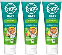 Tom's of Maine Help Save The Animals 兒童含氟牙膏，西瓜，5.1盎司（144g） 3件裝