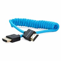 Kondor 藍色 14-24 英寸(約 35.6-61.0 厘米)短薄全HDMI 至 HDMI 高速 4K 3D HDR 卷繞編織電纜