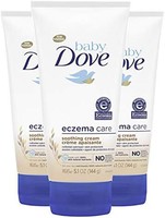 Dove 多芬 嬰兒舒緩乳霜乳液 不含防腐劑和鄰苯二甲酸鹽，5.1 盎司（144g），3 件