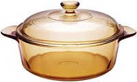 PEARL METAL VISIONS CP-8721 Tabletop Pot, 9.4 inches (24 cm), Heat Resistant Glass, Microwave Safe,