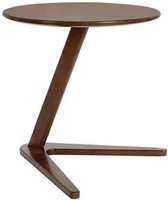 XYQXYQ 木制邊桌,圓形沙發邊桌,復古家居裝飾植物架,適用于小型房間臥室,客廳陽臺,核桃/棕色,易于組裝(棕色)