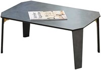 DOSHISHA 矮桌 折疊桌 中心桌 灰色 寬75×深50×高32厘米 時尚 大理石圖案 石灰色 FTL7550-SG