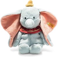 Steiff 迪士尼軟萌朋友小飛象 12 英寸（約30.48厘米），優質毛絨玩具，淺藍色
