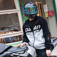 DUNHAM 杜汉 DUHAN）D-2290卫衣摩托车赛车服带帽衫防摔摩托车骑行装备春秋款男女骑行服 经典黑男女同款 XL