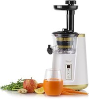 OMEGA 歐米茄 榨汁機 冷壓機 365 垂直慢速切碎機 適用于水果和蔬菜,65 RPM,150 瓦,白色
