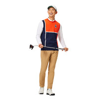 泰勒梅 高尔夫马甲男士针织保暖背心 高尔夫球衣高尔夫服装N87331 橘色O