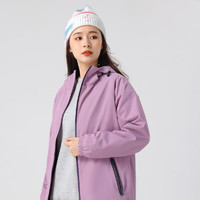 真维斯女装连帽外套女式休闲时尚舒适长款外套DS 紫色8300 160/84A/M