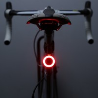 迪路仕 自行车尾灯充电夜骑公路车创意山地车配件骑行装备警示灯防水 圆形尾灯