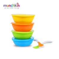 munchkin 满趣健 美国Munchkin满趣健儿童餐具婴儿宝宝吸盘碗感温勺套装