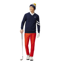 泰勒梅 高尔夫套头衫男士长袖圆领针织衫保暖高尔夫球衣高尔夫服装N87336 深蓝M