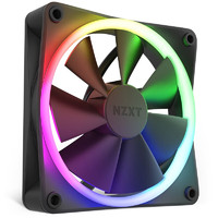 NZXT 恩杰  F 120 RGB 单包120风扇 无控制器 RGB/FDB轴/1800RPM 黑色