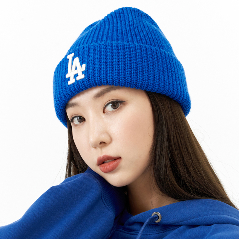 韩国MLB毛线帽刺绣标针织帽春秋保暖百搭冷帽子罗