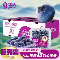 JOYVIO 佳沃 云南精选蓝莓巨无霸22mm+ 4盒装 约125g/盒 新鲜水