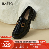 BASTO 百思图 商场同款 羊皮乐福鞋