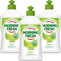 澳洲Morning Fresh超浓缩洗洁精青柠味400ml*3瓶去油渍果蔬洗涤剂